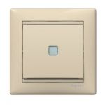 Переключатель Legrand 1-клавишный на 2 напр. с подсветкой, цвет: слоновая кость